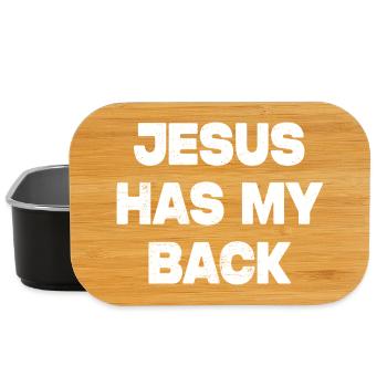 Jesus Has My Back - Lunch Box - Schwarz - Vorne