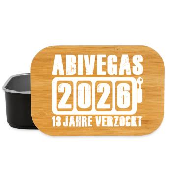 Abivegas 2026 Jubiläum Abitur Abiturient Wortwitz - Lunch Box - Schwarz - Vorne