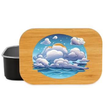 Circular clouds over the ocean - Lunch Box - black - Front