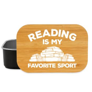 Lesen ist mein Lieblingssport - Lunch Box - Schwarz - Vorne