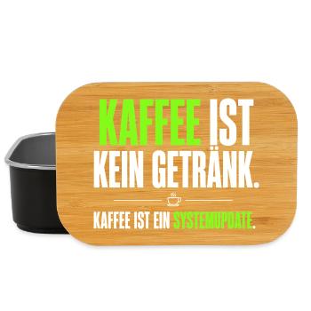 Kaffee ist kein Getränk – Systemupdate - Lunch Box - Schwarz - Vorne