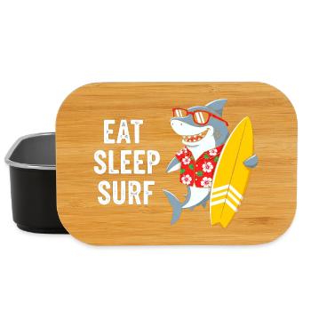 Eat Sleep Surf Shark - Lunch Box - black - Front