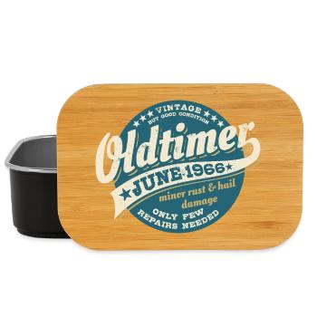 Oldtimer Juni 1966 | Geburtstag Geschenk - Lunch Box - Schwarz - Vorne
