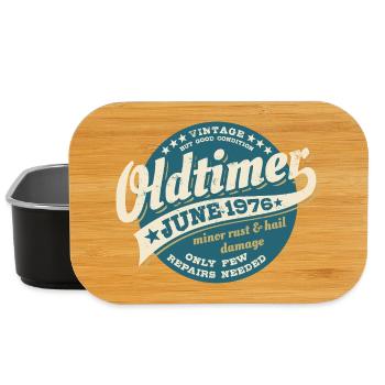 Oldtimer Juni 1976 | Geburtstag Geschenk - Lunch Box - Schwarz - Vorne