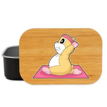Hamster Yoga Fitness Gymnastics - Lunch Box - black - Front