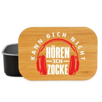 Kann Dich Nicht Hören Ich Zocke Gamer Kopfhörer - Lunch Box - Schwarz - Vorne