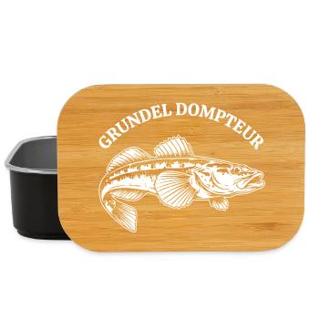 Motif de poisson dompteur de gobies - Boîte à goûter - noir - Devant