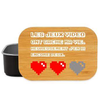 Les jeux vidéo ont gâché ma vie - Boîte à goûter - noir - Devant