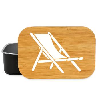 Chaise longue plage Téléchaise longue plage Voyage de vacances à la plage - Boîte à goûter - noir - Devant