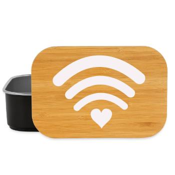 Wi-Fi-Heart-Wifi Design - Lunch Box - black - Front