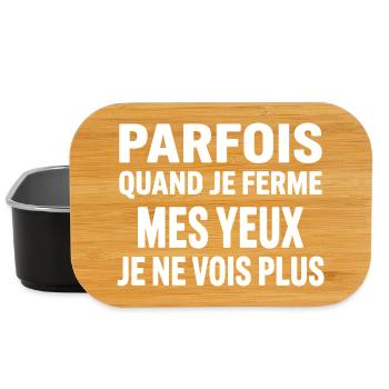 Parfois Quand Je Ferme Mes Yeux - Boîte à goûter - noir - Devant