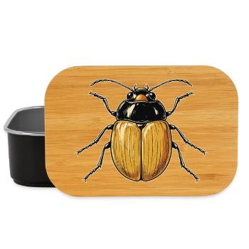 Scarabées, coléoptères de mai, douceurs, coléoptères des cerfs, insectes - Boîte à goûter - noir - Devant