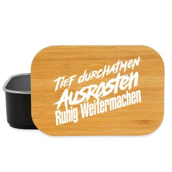Durchatmen Weiter - Lunch Box - Schwarz - Vorne