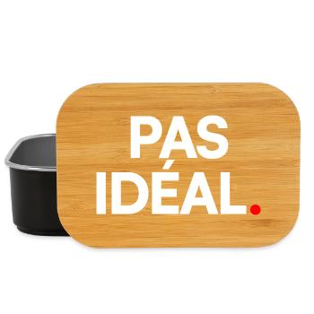 PAS IDÉAL. – Réaction Humour Minimaliste - Boîte à goûter - noir - Devant