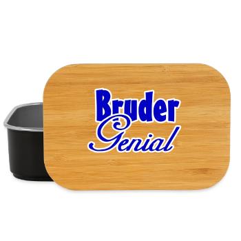 Bruder Genial Geschenk - Lunch Box - Schwarz - Vorne