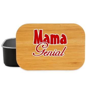 Mama Genial Mutter Muttertag Familie Geschenk - Lunch Box - Schwarz - Vorne