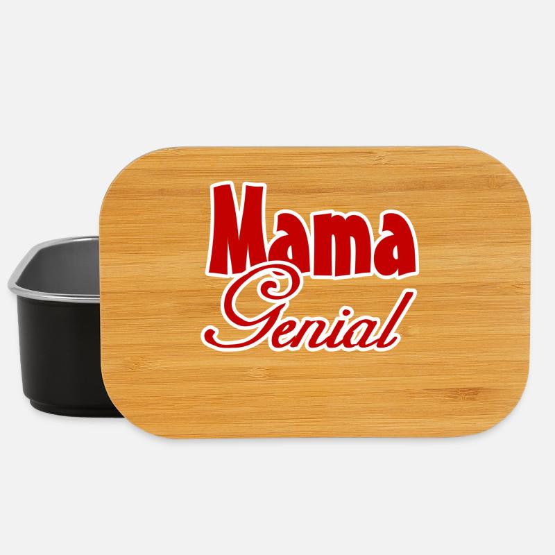 Mama Genial Mutter Muttertag Familie Geschenk - Lunch Box - Schwarz