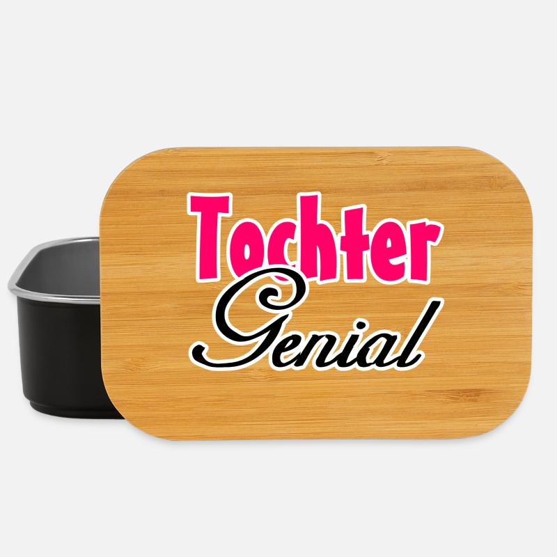 Tochter Genial Geschenk - Lunch Box - Schwarz