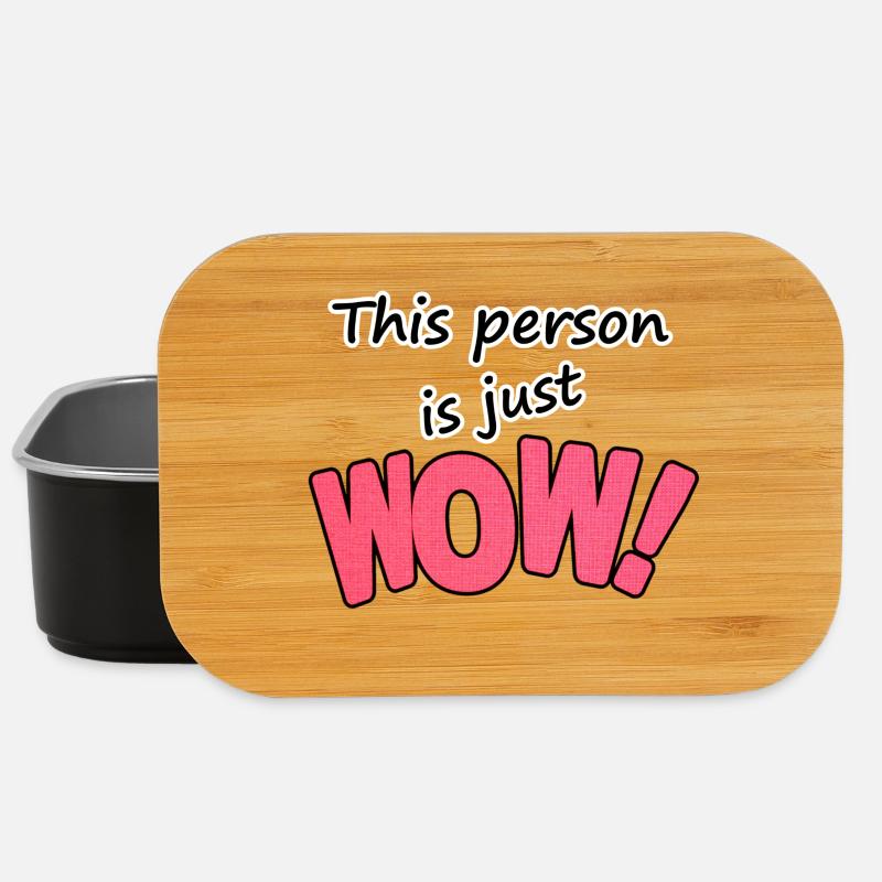 This person is just WOW Freunde Fun Geschenk - Lunch Box - Schwarz