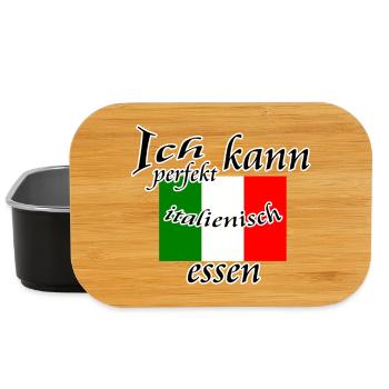 Perfekt Italienisch Geschenk - Lunch Box - Schwarz - Vorne