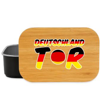 Deutschland Tor Fußball, WM, Sport, Geschenk - Lunch Box - Schwarz - Vorne