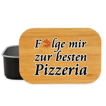 Beste Pizzeria, Pizza, Fun, Geschenk - Lunch Box - Schwarz - Vorne