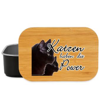 Katzen Katze Tier Haustier Spruch Liebe Geschenk - Lunch Box - Schwarz - Vorne
