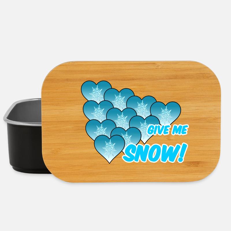 Snow Winter Schnee Schnee - Lunch Box - Schwarz