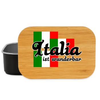 Italia Italien italienisch Urlaub Ferien Geschenk - Lunch Box - Schwarz - Vorne