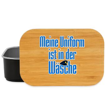 Uniform Wäsche Polizei Polizist lustig Spruch - Lunch Box - Schwarz - Vorne
