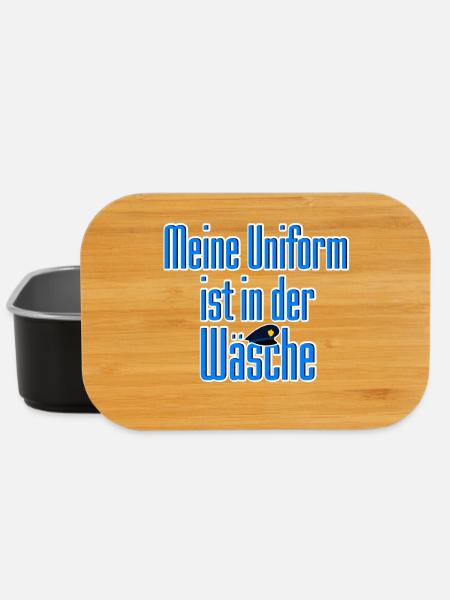 Uniform Wäsche Polizei Polizist lustig Spruch - Lunch Box - Schwarz