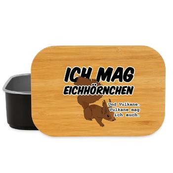 Eichhörnchen Vulkan Quiz Jäger lustig Spruch - Lunch Box - Schwarz - Vorne