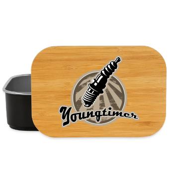 Youngtimer spark plug retro - Lunch Box - black - Front