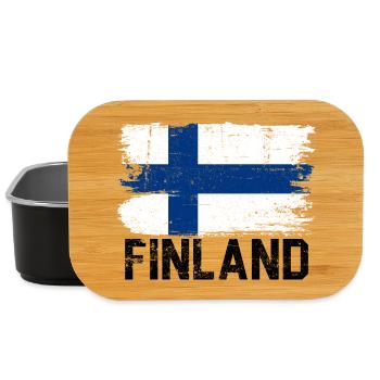 Nordic Flag Brushstroke - Lunch Box - black - Front