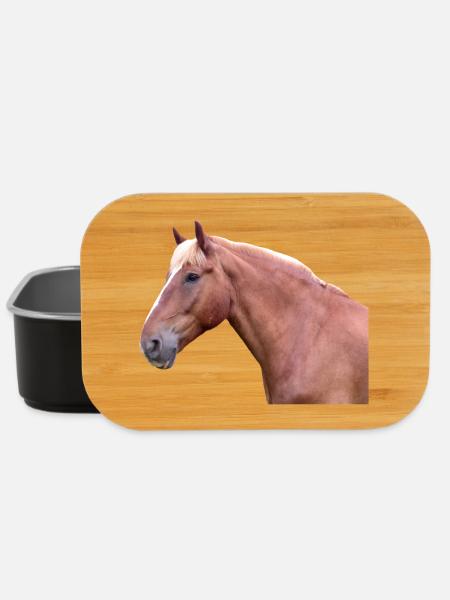 Horsehead horse dressage horse horse rider - Lunch Box - black