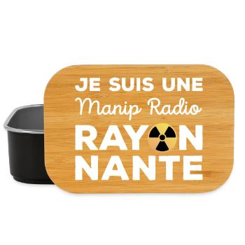 Je suis une manip radio rayonnante Radiologie - Boîte à goûter - noir - Devant