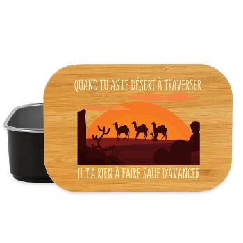 Quand tu as le Désert à Traverser../ Poésie - Boîte à goûter - noir - Devant