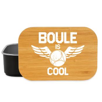 Boule Is Cool Saying for Bouler and Petanque - Lunch Box - black - Front