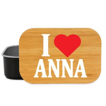 t-shirt I love Anna t-shirt gift idea - Lunch Box - black - Front