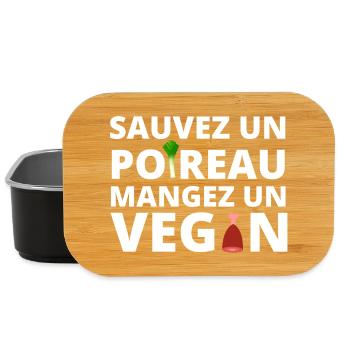 végan, végan humour, végétarien - Boîte à goûter - noir - Devant