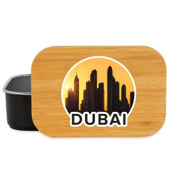 Dubai Skyline Sunset - Lunch Box - black - Front