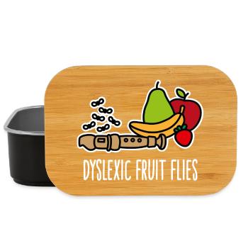 Legasthenie Legastheniker Dyslexic fruit flies - Lunch Box - Schwarz - Vorne