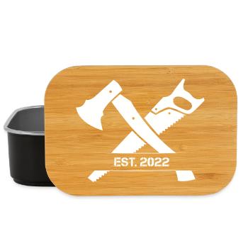 Säge und Axt Handewerker Symbol Werkzeug Logo icon - Lunch Box - Schwarz - Vorne