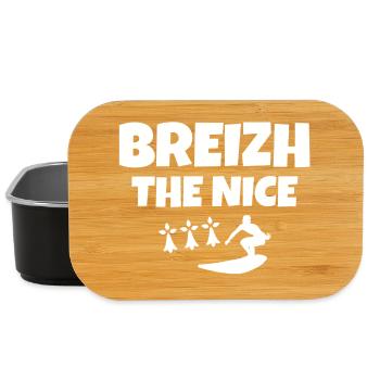 Brittany, Celtic, Breizh, surf, surf fan - Lunch Box - black - Front