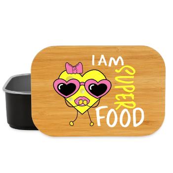 Käse Herz - Lunch Box - Schwarz - Vorne
