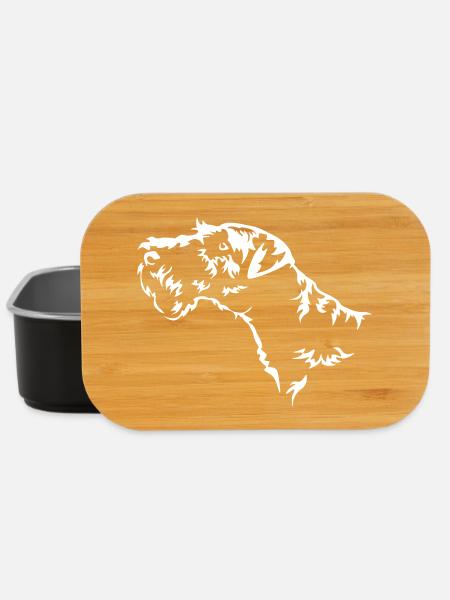 Welsh Terrier Kopf "Black Edition" - Lunch Box - Schwarz