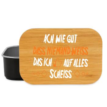 Ach wie gut das niemand weiss - Lunch Box - Schwarz - Vorne