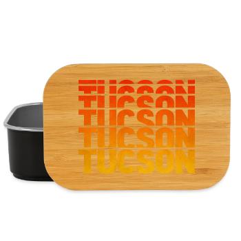 Tucson Gradient Block Typo - Lunch Box - black - Front