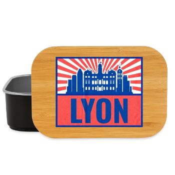 Lyon Skyline BlueRed Rétro - Boîte à goûter - noir - Devant