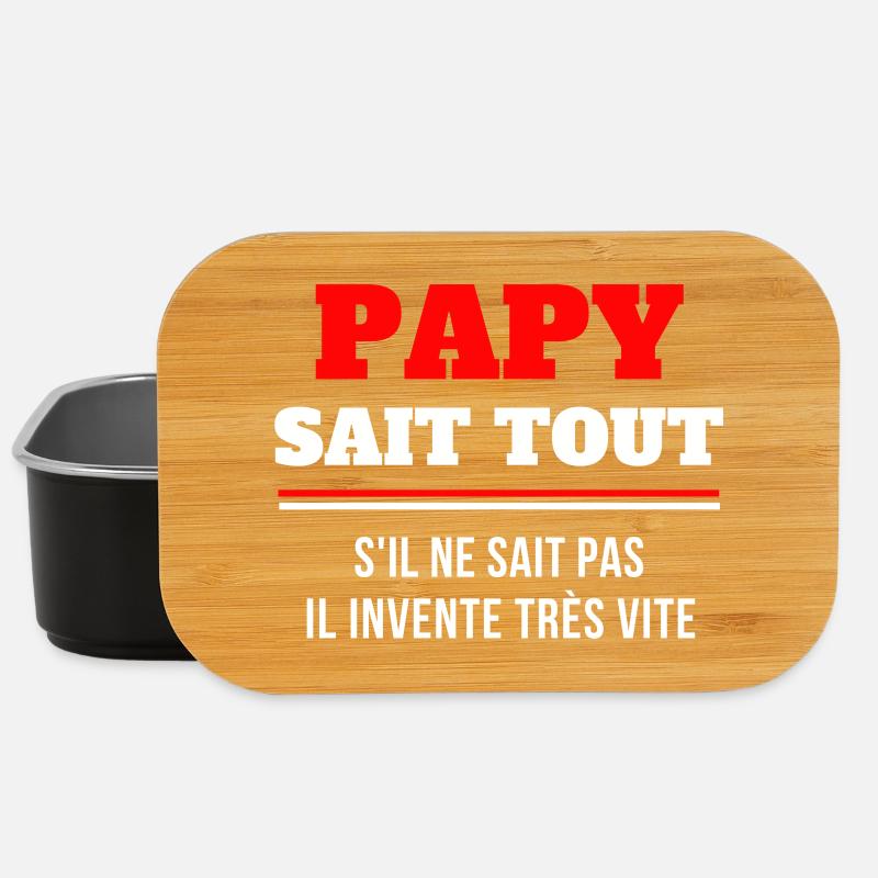 grand-père, papy, super papy - Boîte à goûter - noir